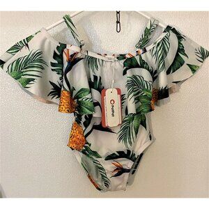 PatPat Girls Swimsuit One Piece Kids 3T 4T Tropical Pineapple New